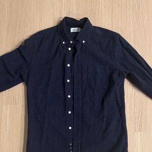 NWOT Taylor Stitch wool cotton Navy/maroon button down. Size small / 38.